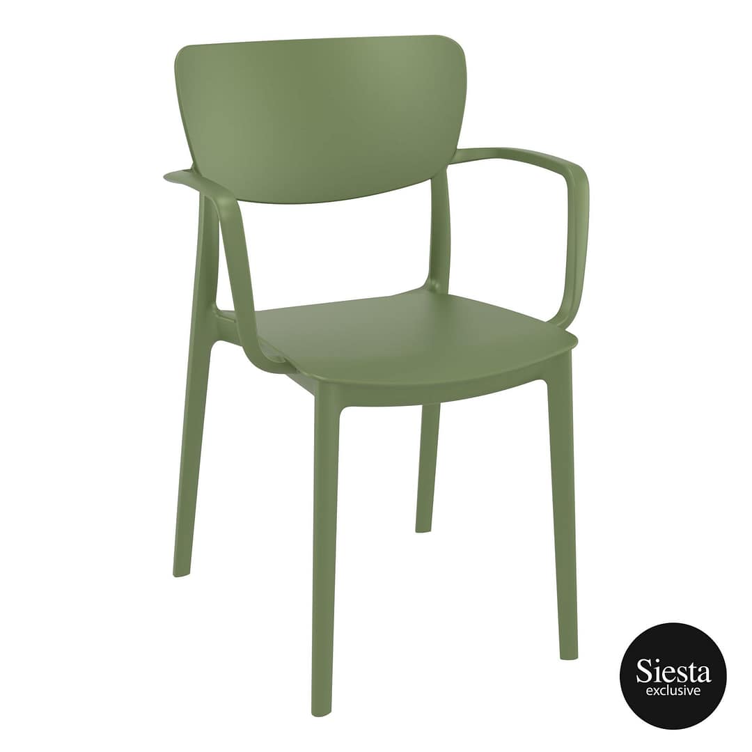 Commercial Grade Olive Green Loft Armchair - Indoor and Outdoor Armchair by Siesta, Europe - Image 7
