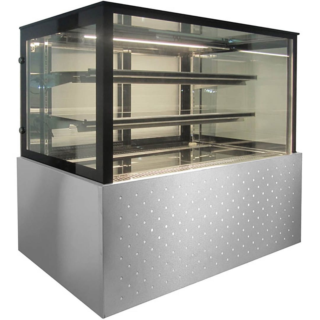 Bonvue SG090FE-2XB Heated Food Display, 900mm, 340L, 2 Shelves, Black Trim