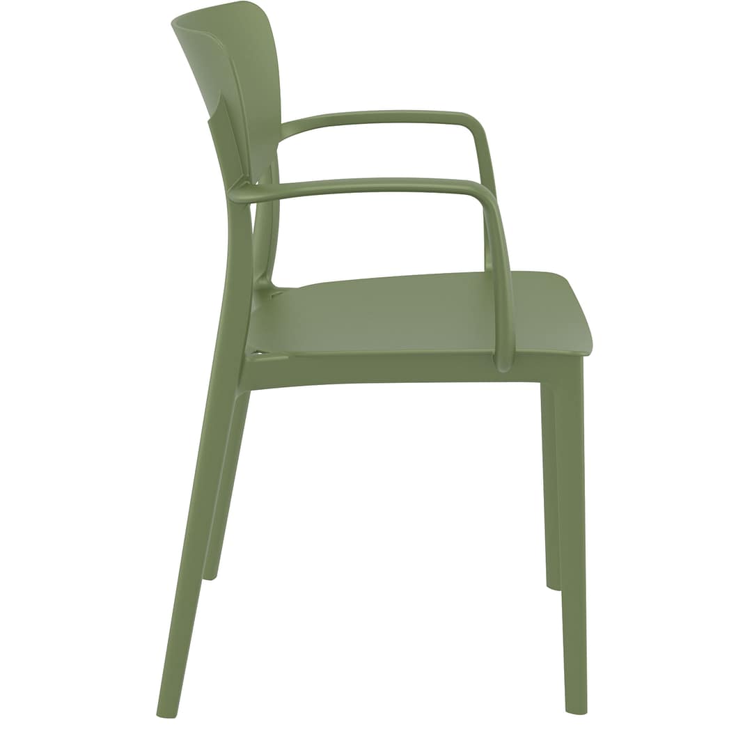 Commercial Grade Olive Green Lisa Armchair - Indoor and Outdoor Armchair by Siesta, Europe - Image 6