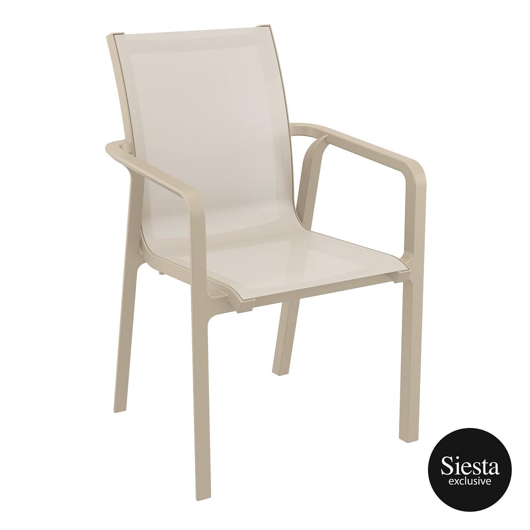 Furnlink Siesta Pacific Arm Chair - Taupe/Taupe