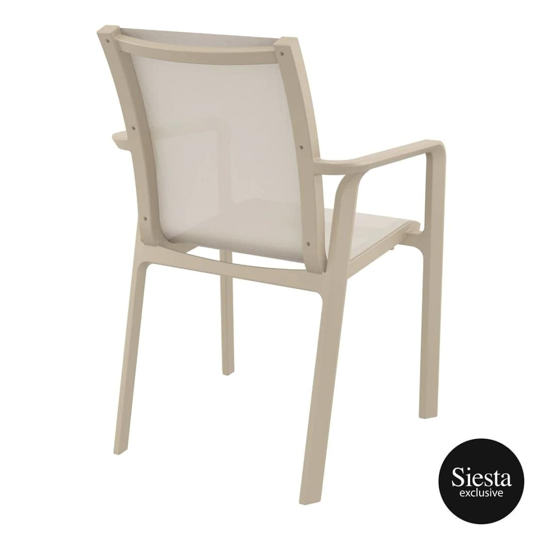 Furnlink Siesta Pacific Arm Chair - Taupe/Taupe - Image 2