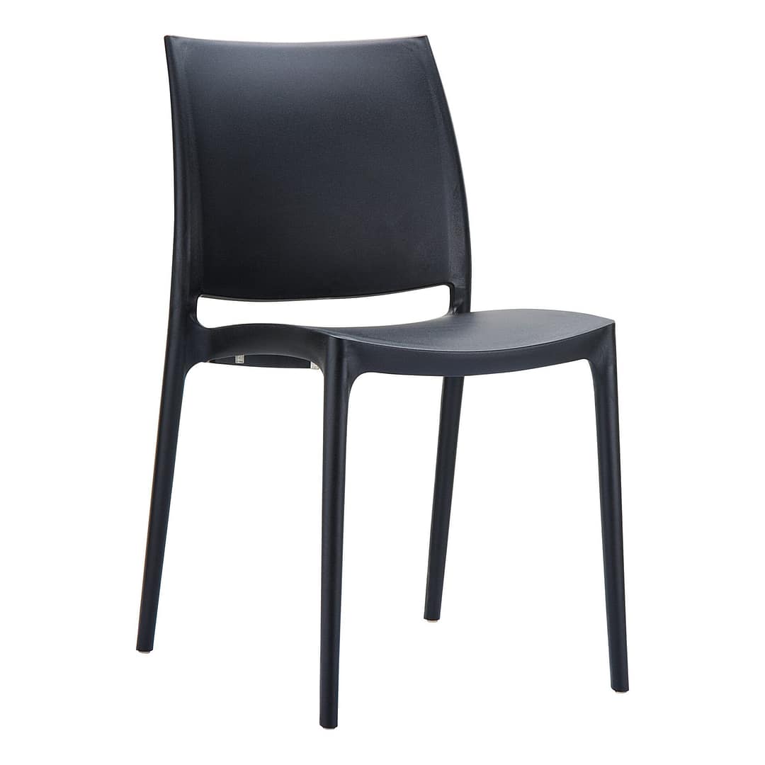 Siesta Maya Chair - Black - Sleek Commercial Seating