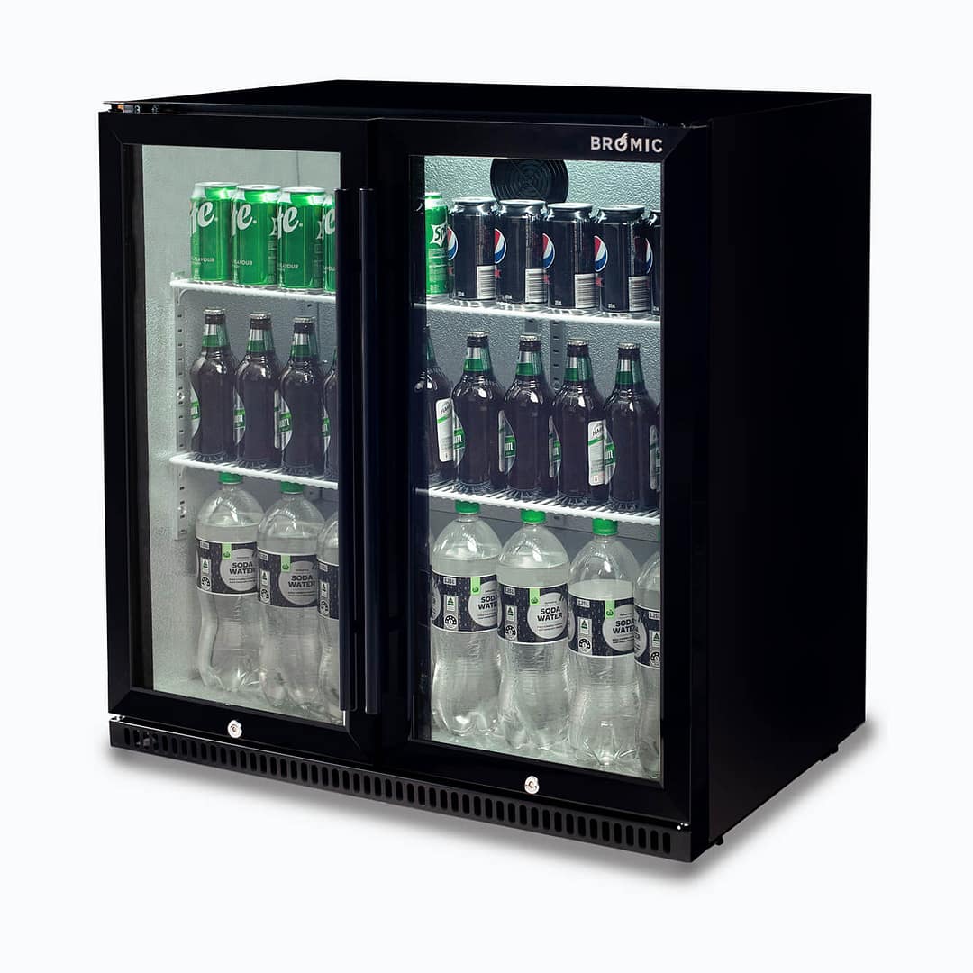 Bromic BB0200GD-NR Back Bar Fridge – 190L, Double Glass Doors - Image 3
