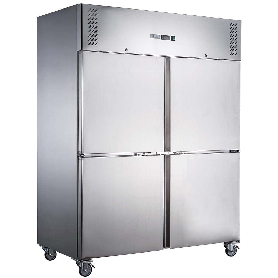 FED-X XURF1410S2V Four Door Stainless Steel Upright Freezer with 1410L Capacity