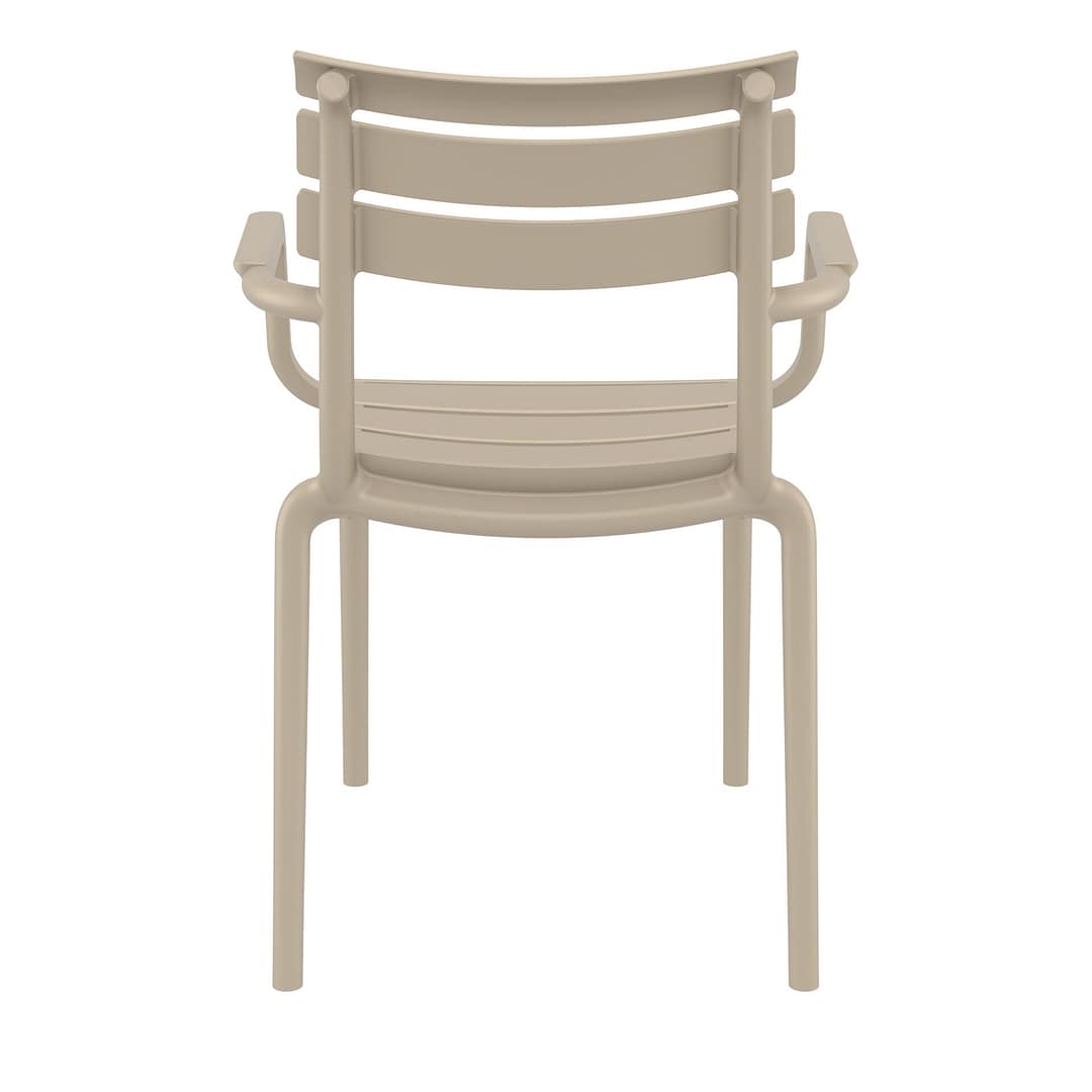 Black Paris Stacking Armchair - Indoor/Outdoor Seating Solution - Image 22