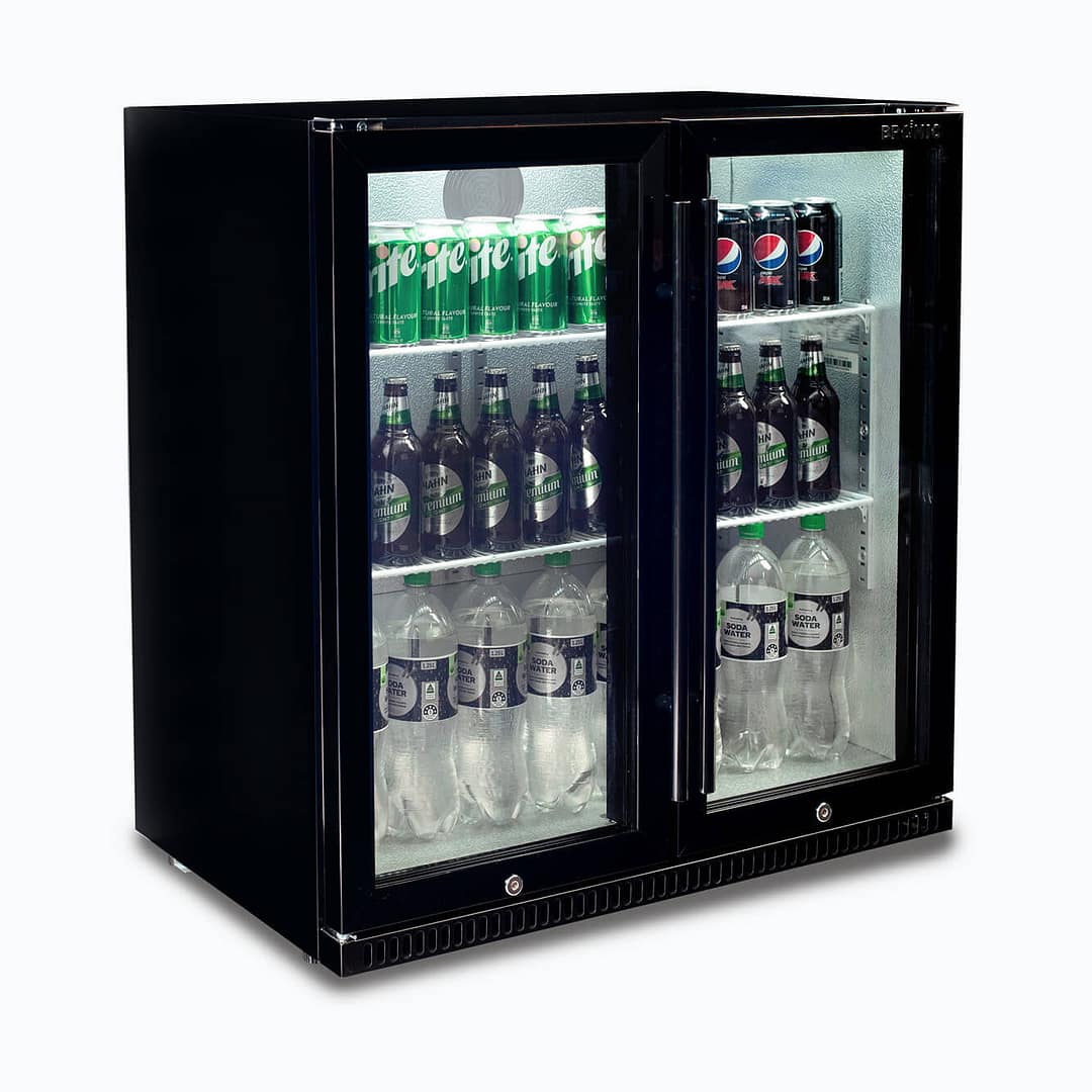 Bromic BB0200GD-NR Back Bar Fridge – 190L, Double Glass Doors - Image 2