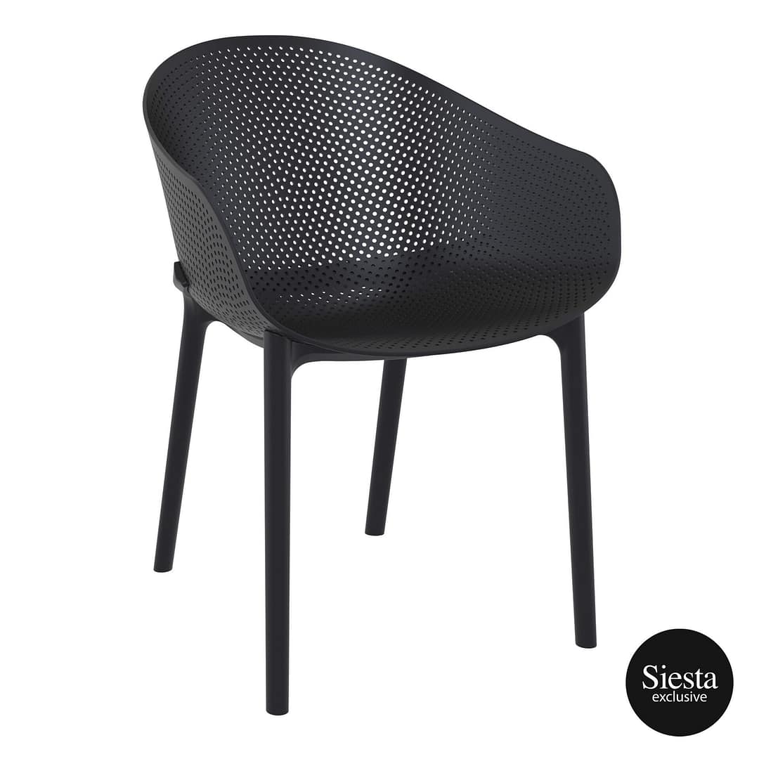 Siesta Sky Chair - Black - Timeless Style, Modern Durability