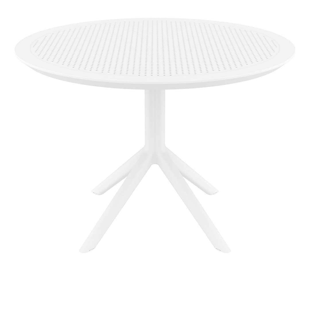 Sky Table 105 - Round White Outdoor Dining Table by Siesta