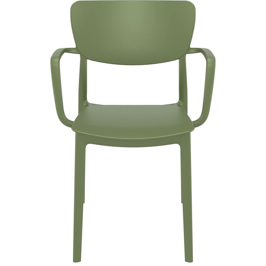 Commercial Grade Olive Green Lisa Armchair - Indoor and Outdoor Armchair by Siesta, Europe - Image 4