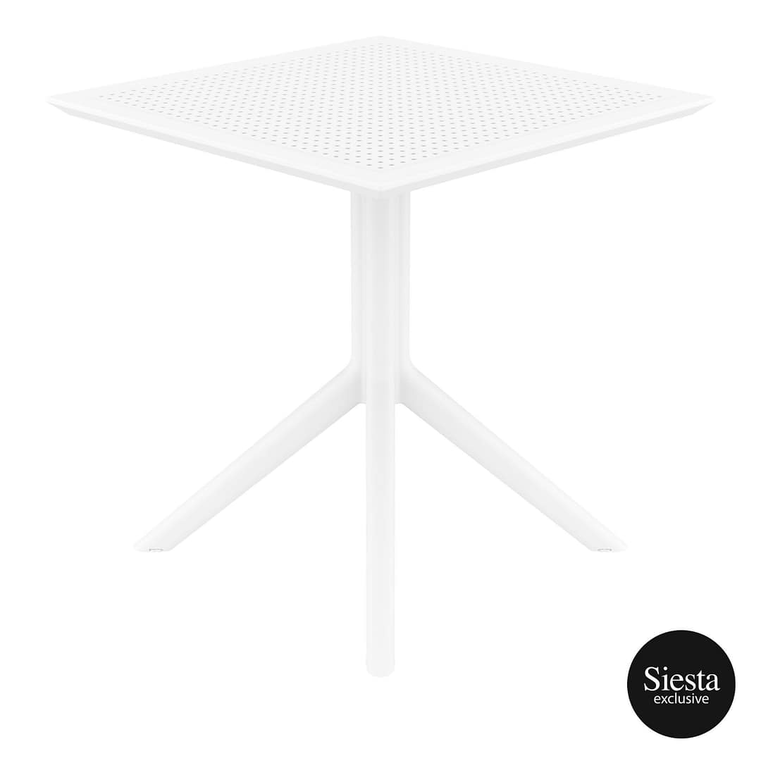 Furnlink Siesta Sky Folding Table 60 Square - White - Image 7