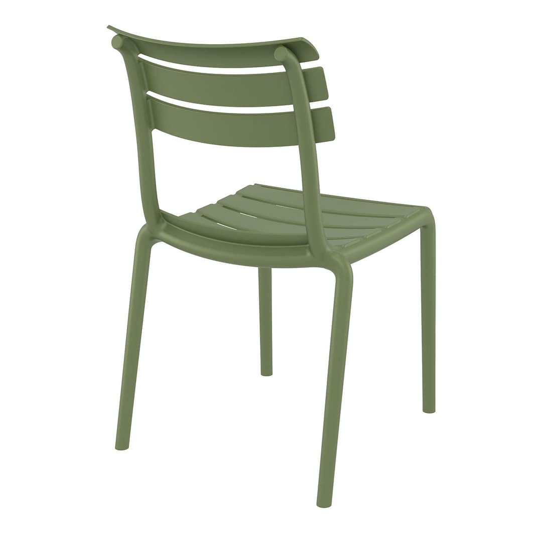Black Furnlink Siesta Helen Stacking Chair - Durable & UV-Resistant for All-Weather Use - Image 30