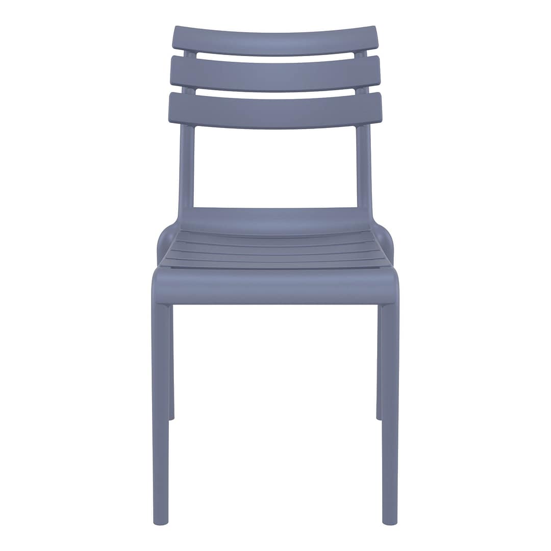 Black Furnlink Siesta Helen Stacking Chair - Durable & UV-Resistant for All-Weather Use - Image 26