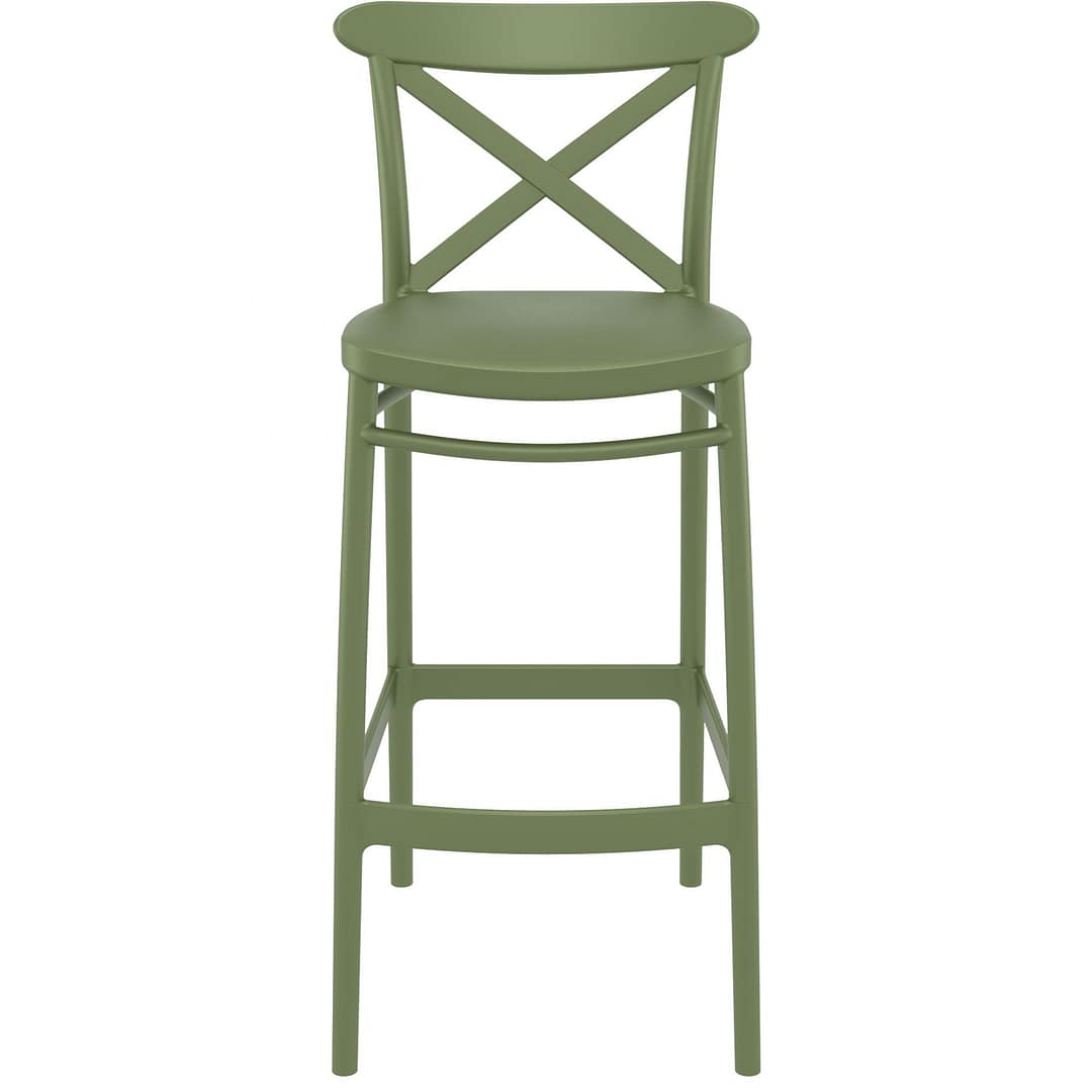 Commercial Grade Olive Green Victor Barstool 65 - Heavy Duty Bar Stool by Siesta, Turkey - Image 5