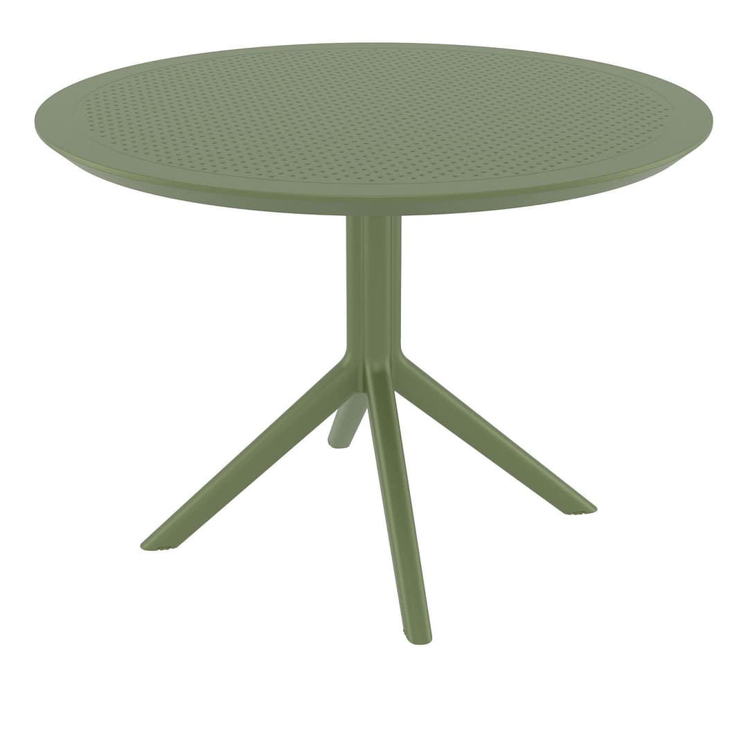 Sky Table 105 Olive Green - Durable Resin Outdoor Table by Furnlink Siesta