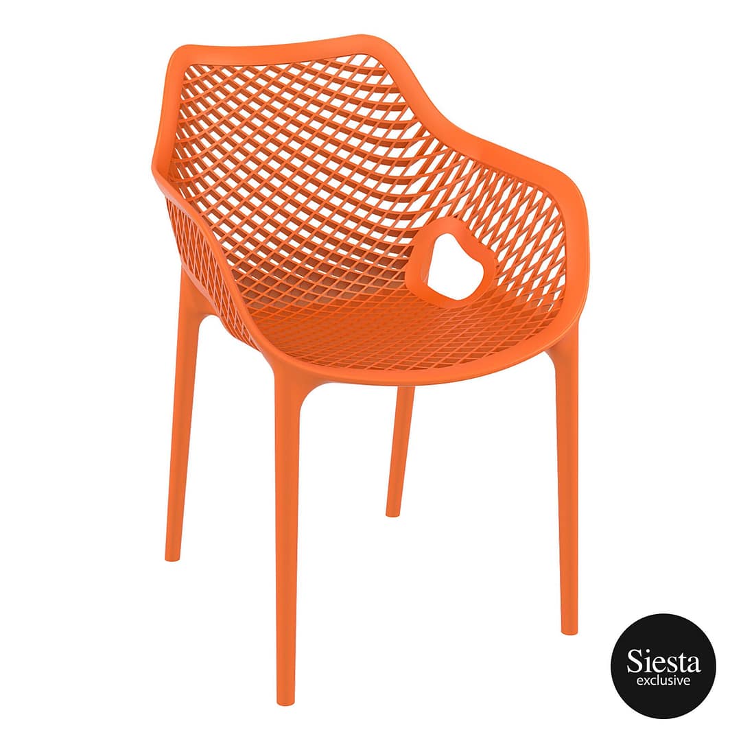 Siesta Exclusive Air XL Armchair - Orange: Robust Comfort for Your Dining Space