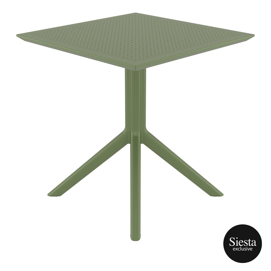 Furnlink Siesta Exclusive Sky Folding Table 60 Square - Olive Green - Image 2
