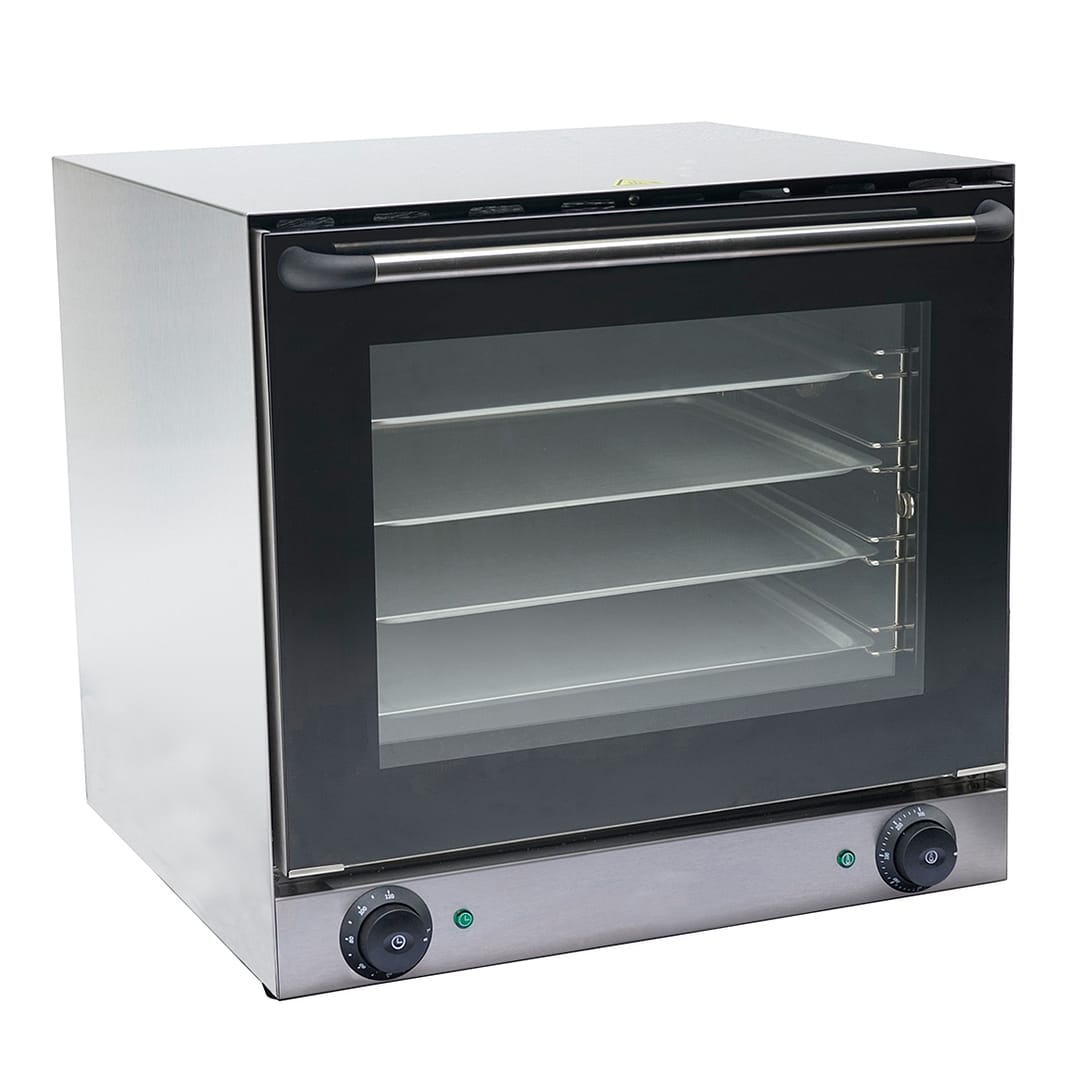 ConvectMax YXD-1AE convection oven, compact 240V, 4 trays, stainless steel – front view, Australia