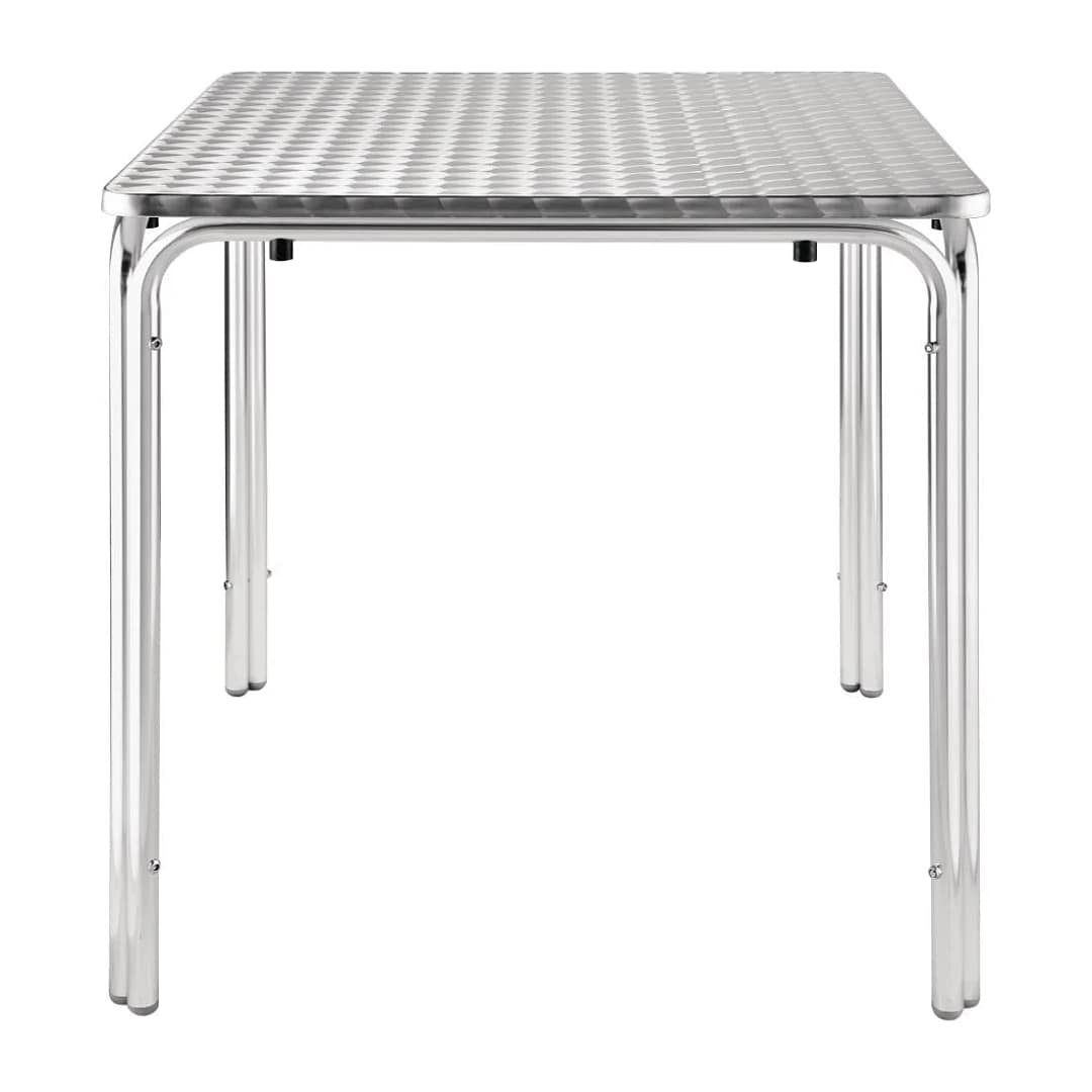 Bolero Stacking Square Table St/St with Curved Edge