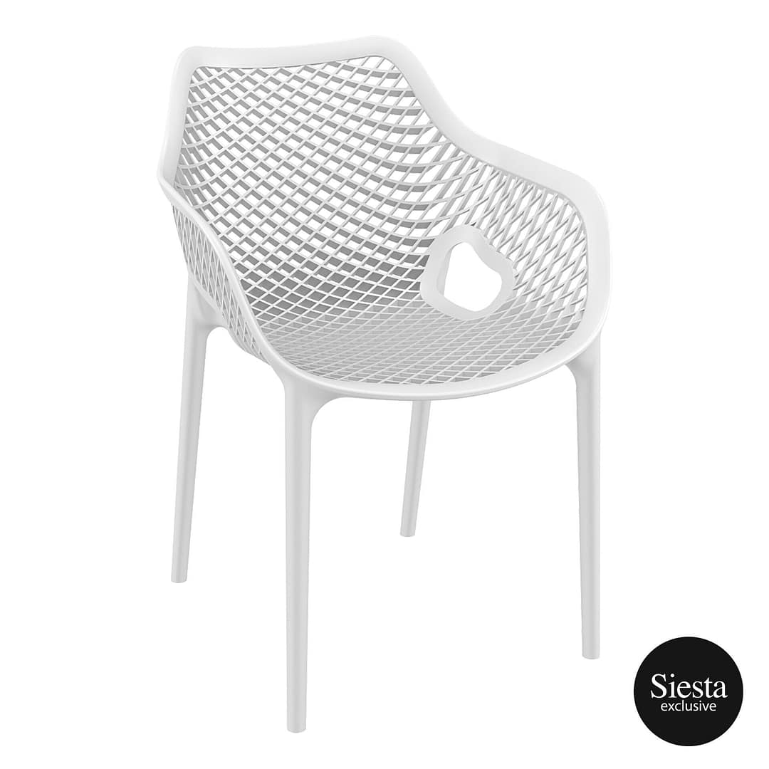 White Outdoor Armchair - Siesta Air XL - Spacious & Durable