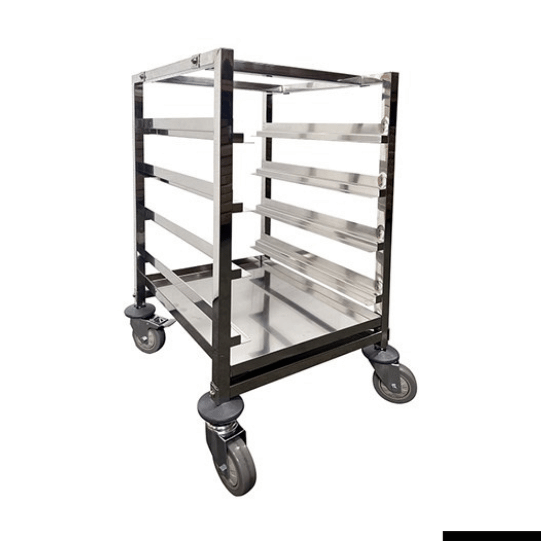 FED 415771 Glasswasher Basket Trolley with 4 tray capacity, ideal for commercial dishwashing and bar use