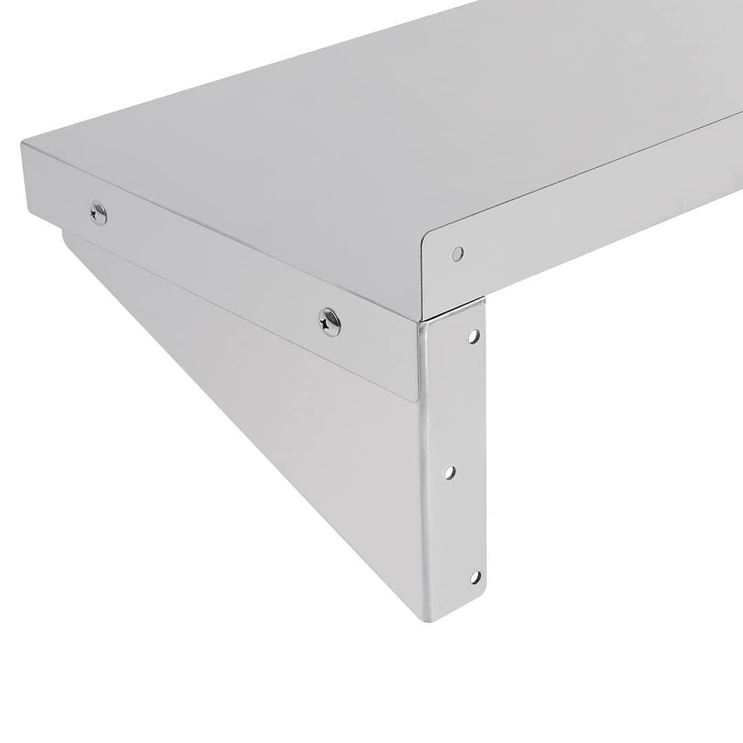 Vogue Wall Shelf with Brackets St/St - 1800x300mm - Image 2