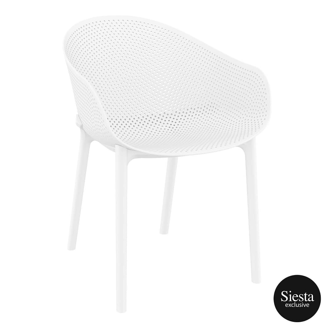 Siesta Sky Chair - White - Durable Outdoor Dining