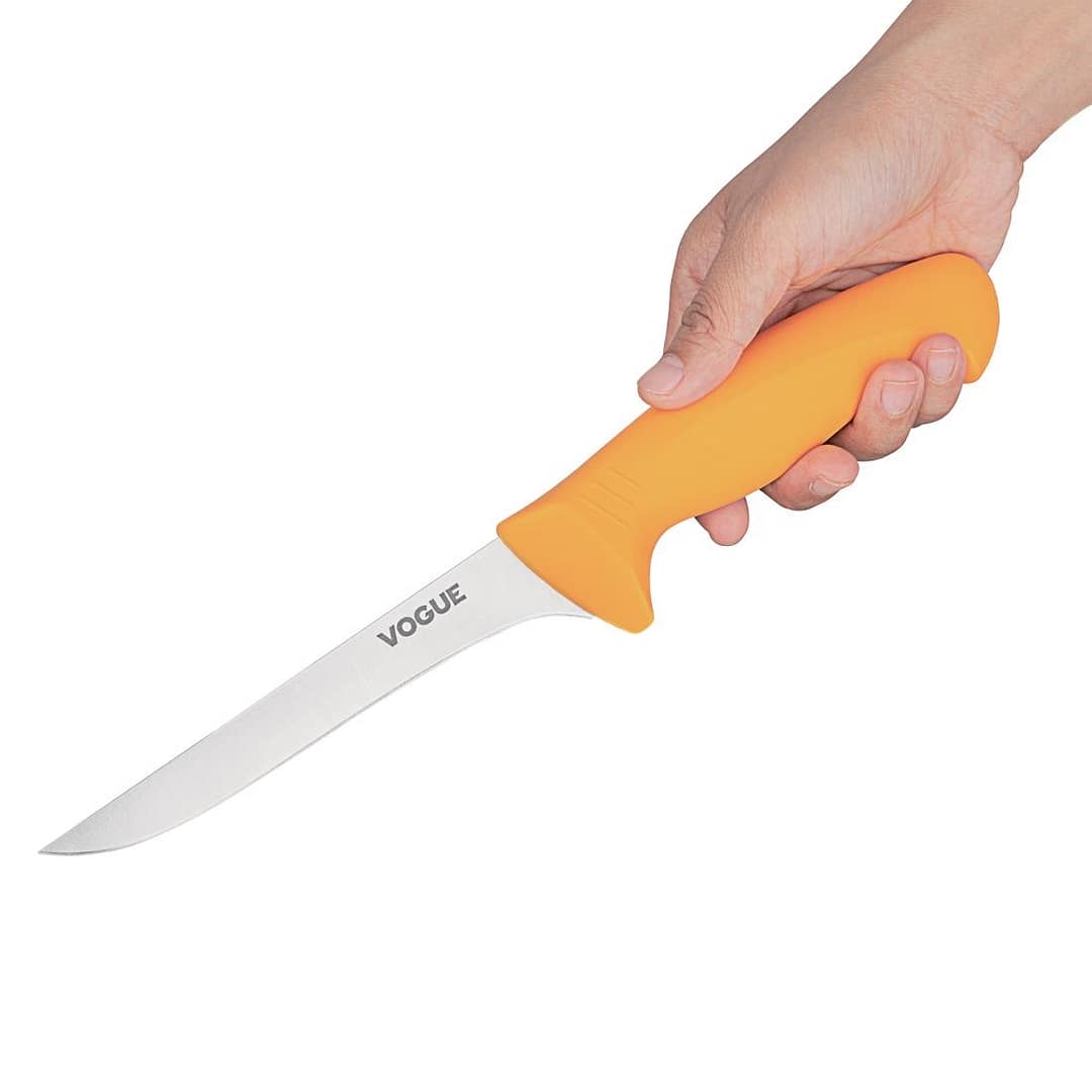 Vogue Soft Grip Pro Boning Knife St/St - 150mm 6" - Image 4
