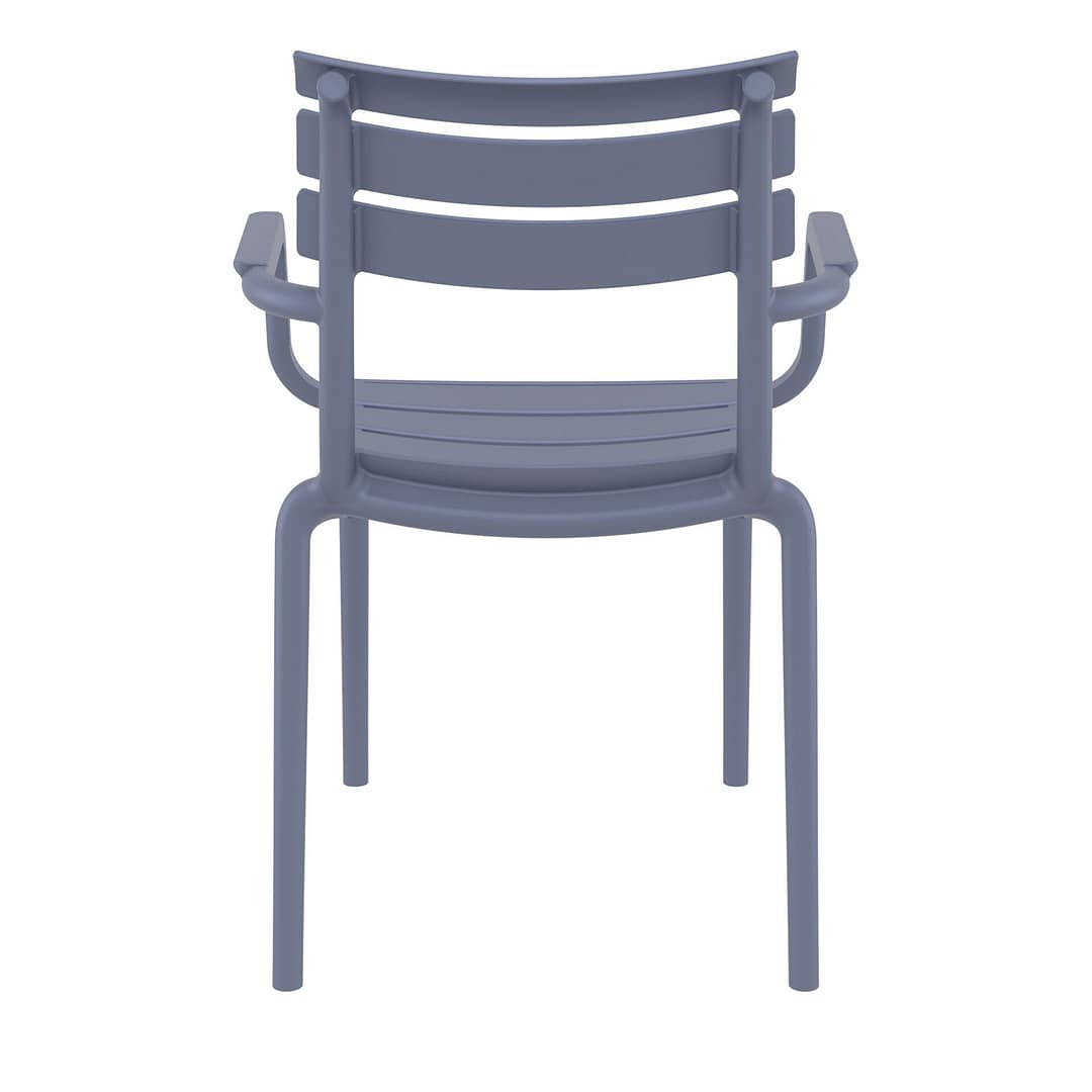 Black Paris Stacking Armchair - Indoor/Outdoor Seating Solution - Image 12