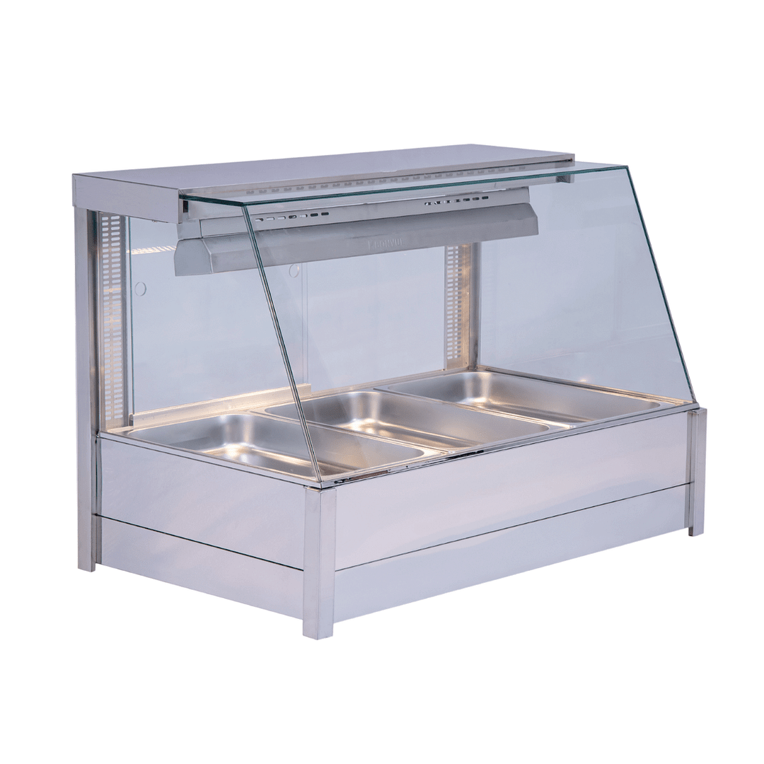 Bonvue BM11TC Angled Countertop Wet and Dry Bain Marie, 3xGN, 1055mm