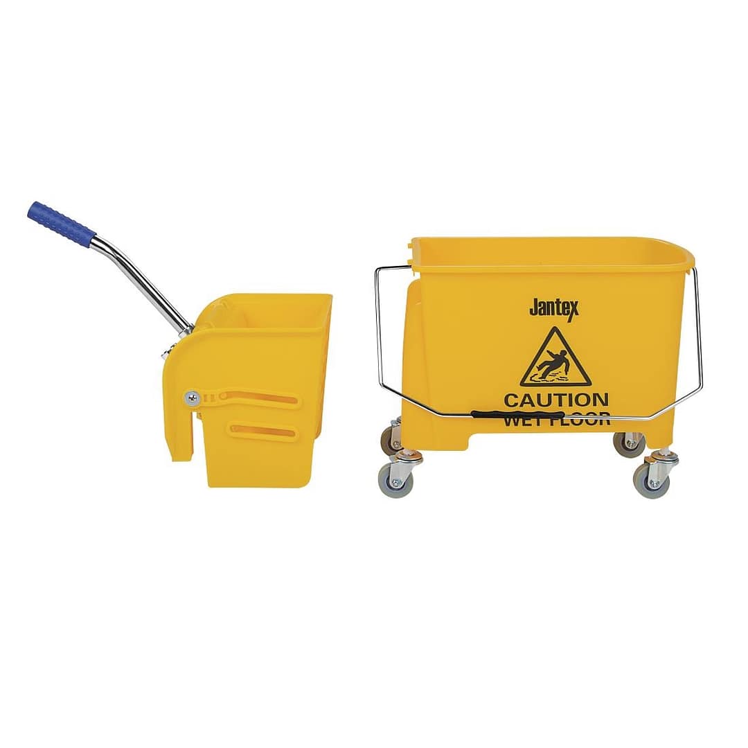 Yellow Mop Wringer & Bucket - 20Ltr - Image 4
