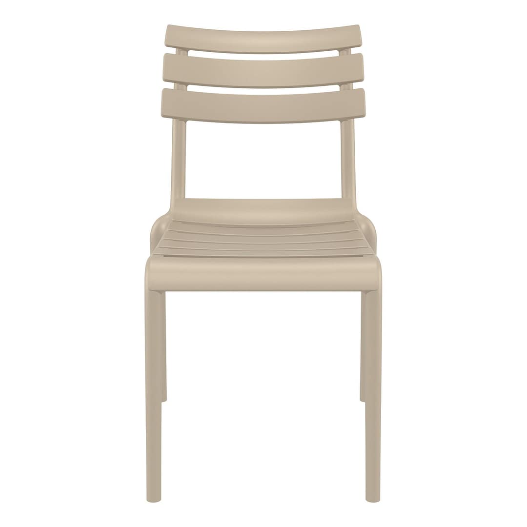 Black Furnlink Siesta Helen Stacking Chair - Durable & UV-Resistant for All-Weather Use - Image 5