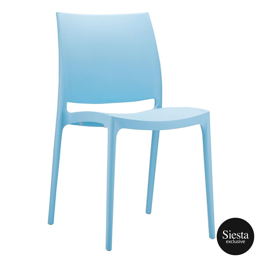 Light Blue Commercial Chair - Siesta Maya - Coastal Vibe