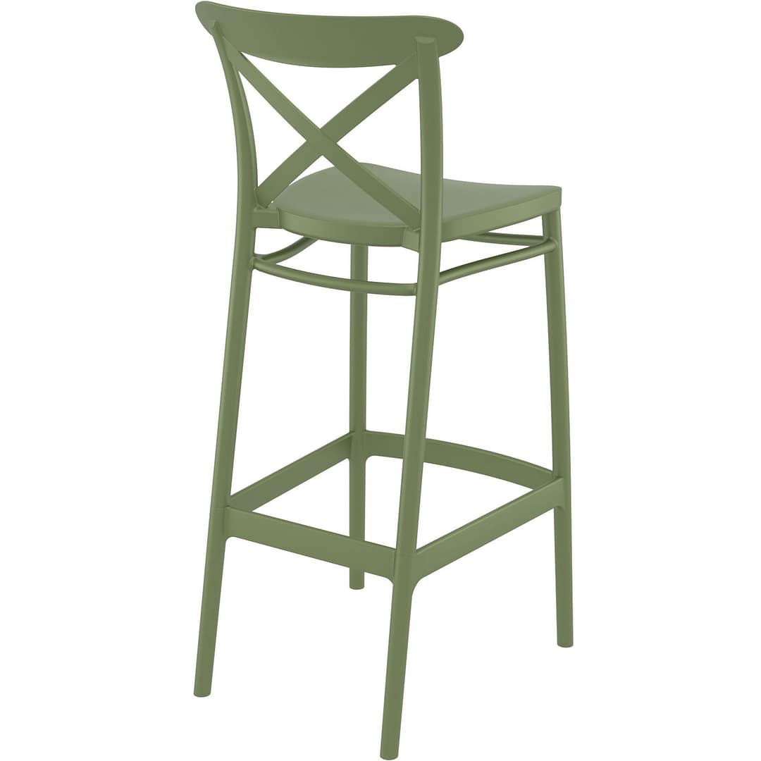 Commercial Grade Olive Green Victor Barstool 65 - Heavy Duty Bar Stool by Siesta, Turkey - Image 4