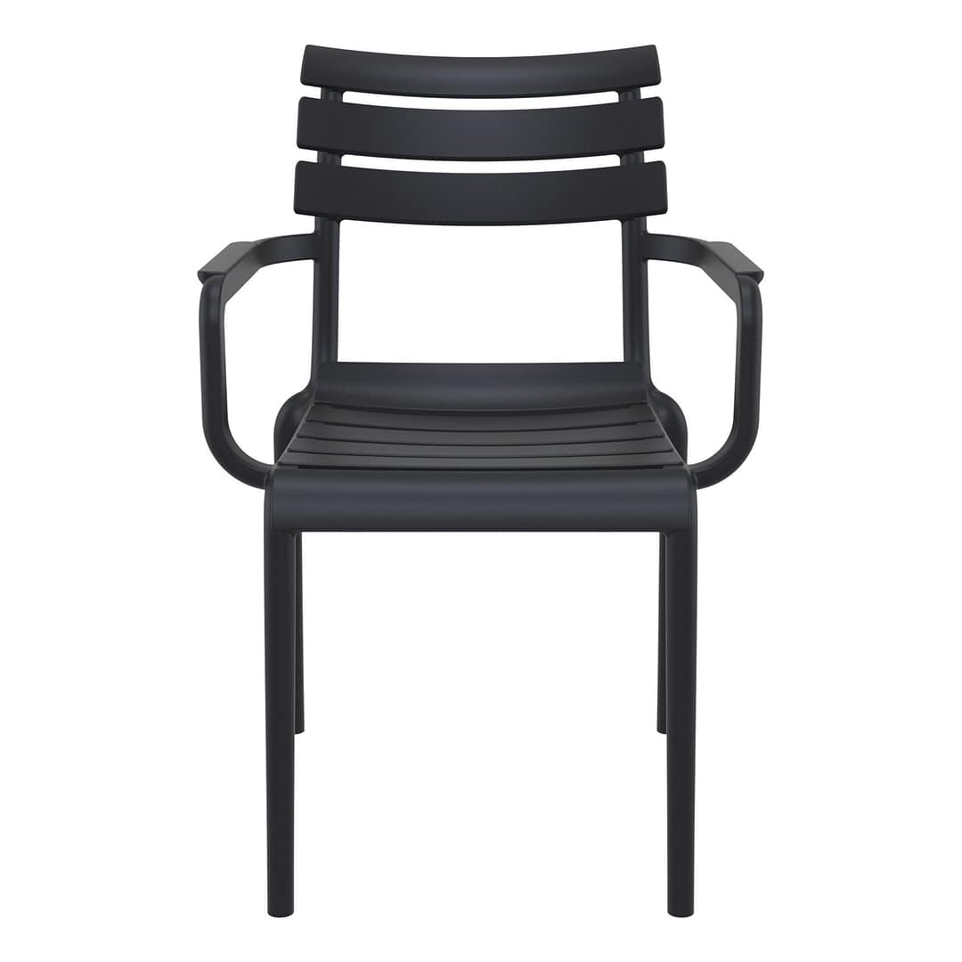 Black Paris Stacking Armchair - Indoor/Outdoor Seating Solution - Image 10
