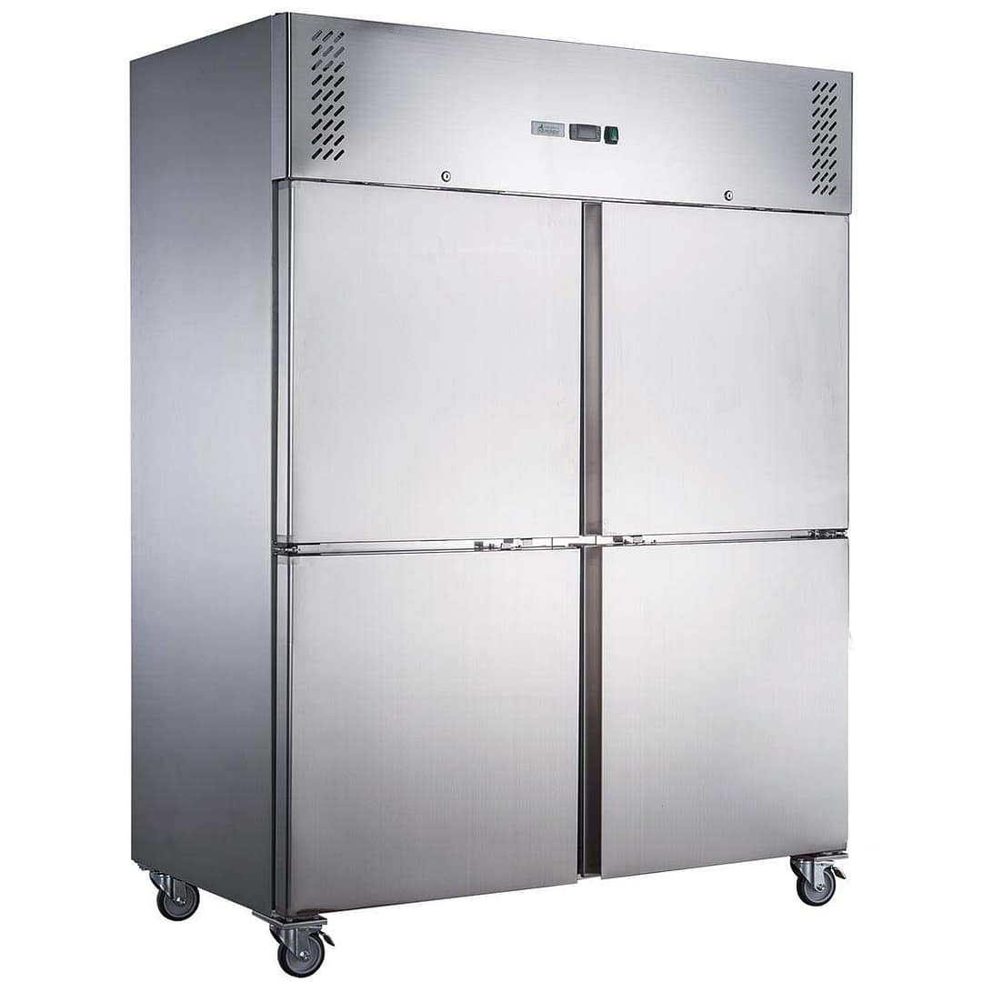 FED-X XURC1200S2V Four Door Upright Stainless Steel Fridge with 1236L Capacity