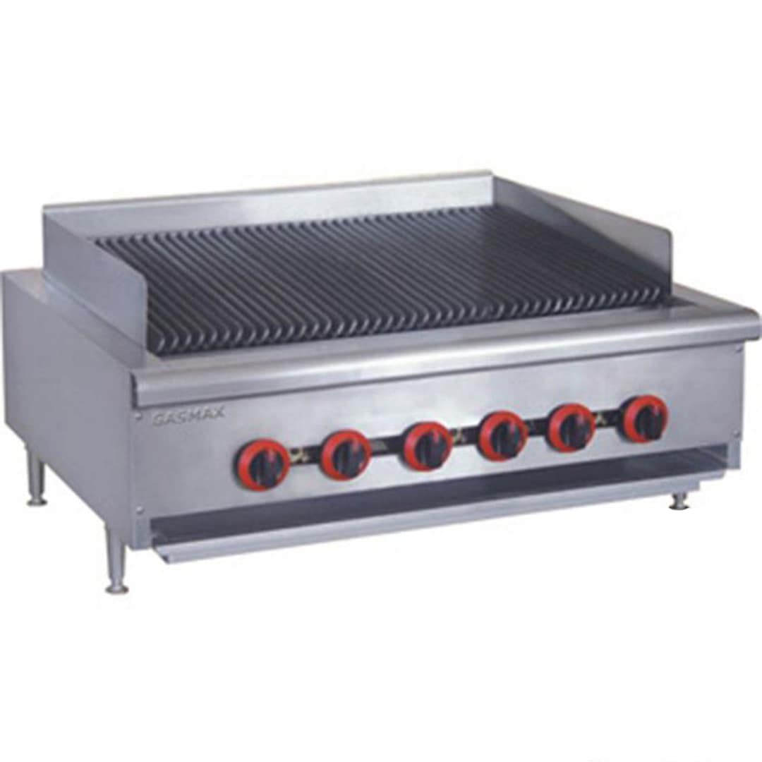 Gasmax QR-36E 6 Burner Char Grill Top with 132MJ/h Output – Natural Gas, Stainless Steel, Commercial Grade