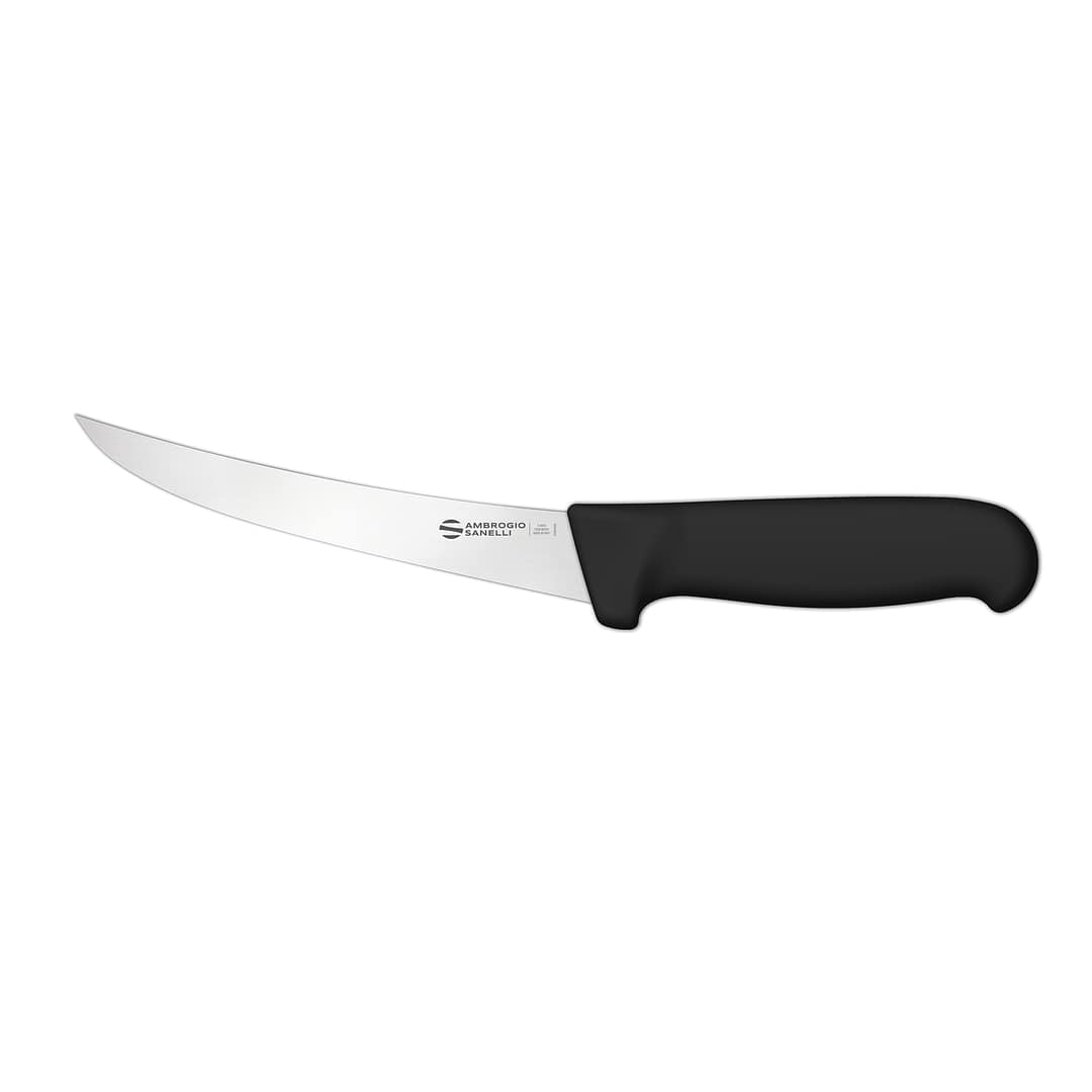 Supra Boning Knife Curve Blade SEMI-STIFF 13cm - Black