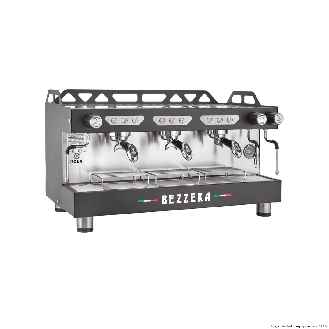 Bezzera MODA DE 3 Group Espresso Machine Black MODADE3B