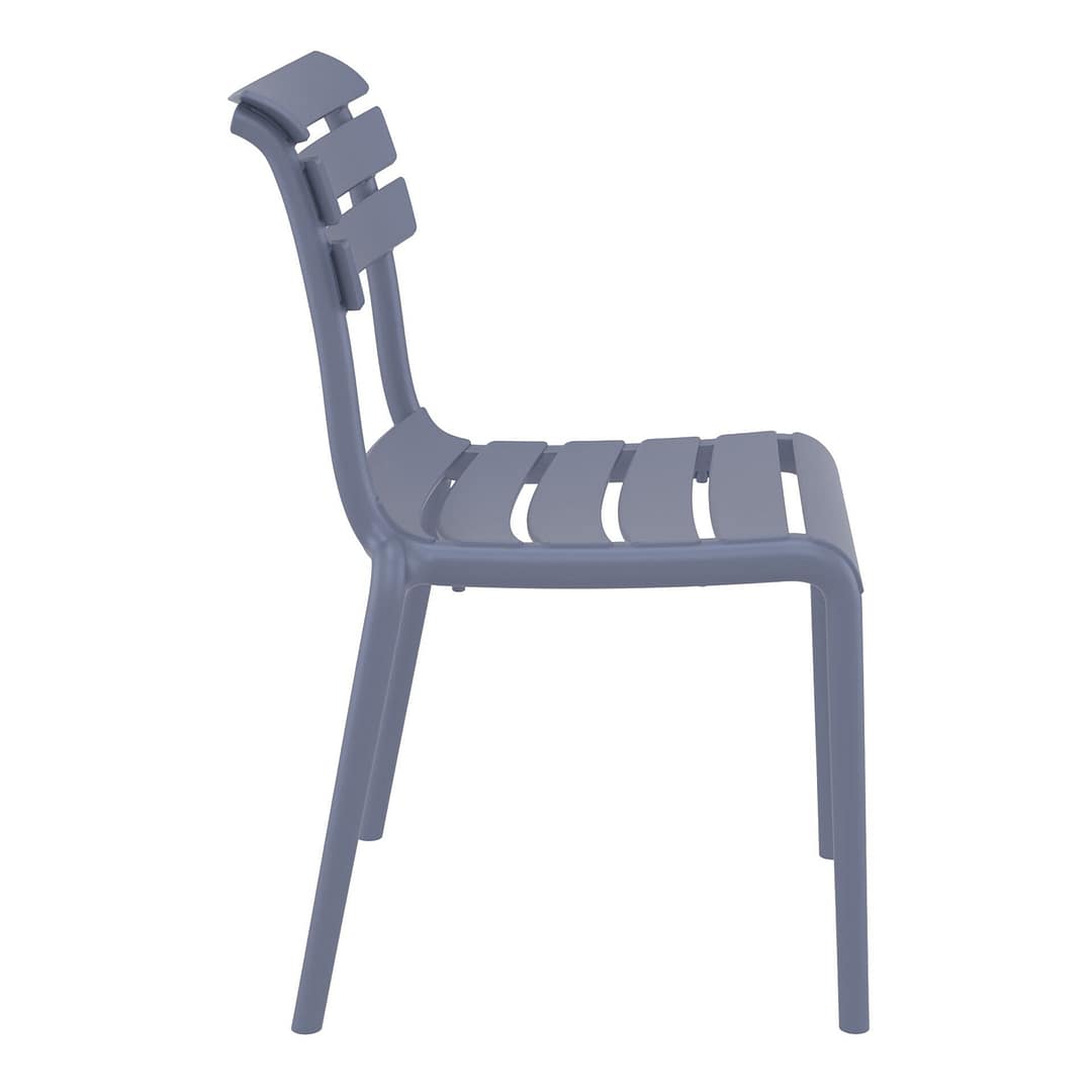 Black Furnlink Siesta Helen Stacking Chair - Durable & UV-Resistant for All-Weather Use - Image 28