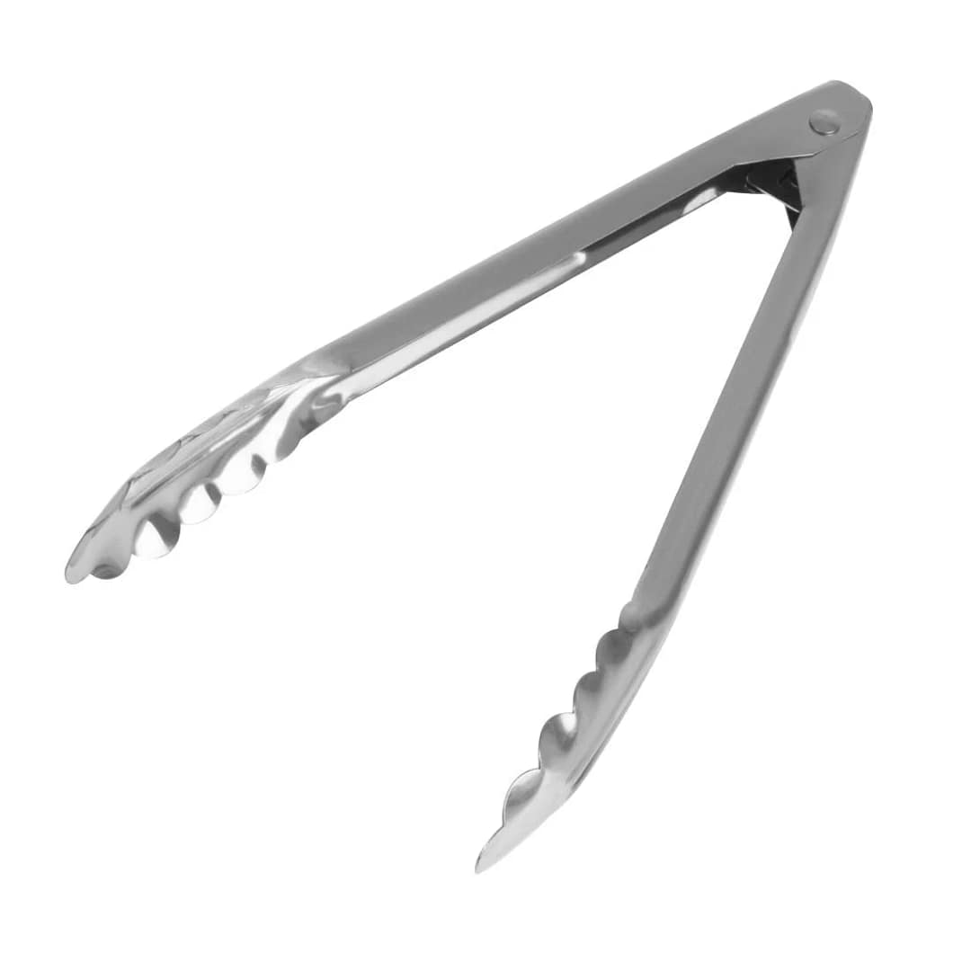 Vogue J608 Catering Tongs – 240 mm Stainless Steel - Image 5