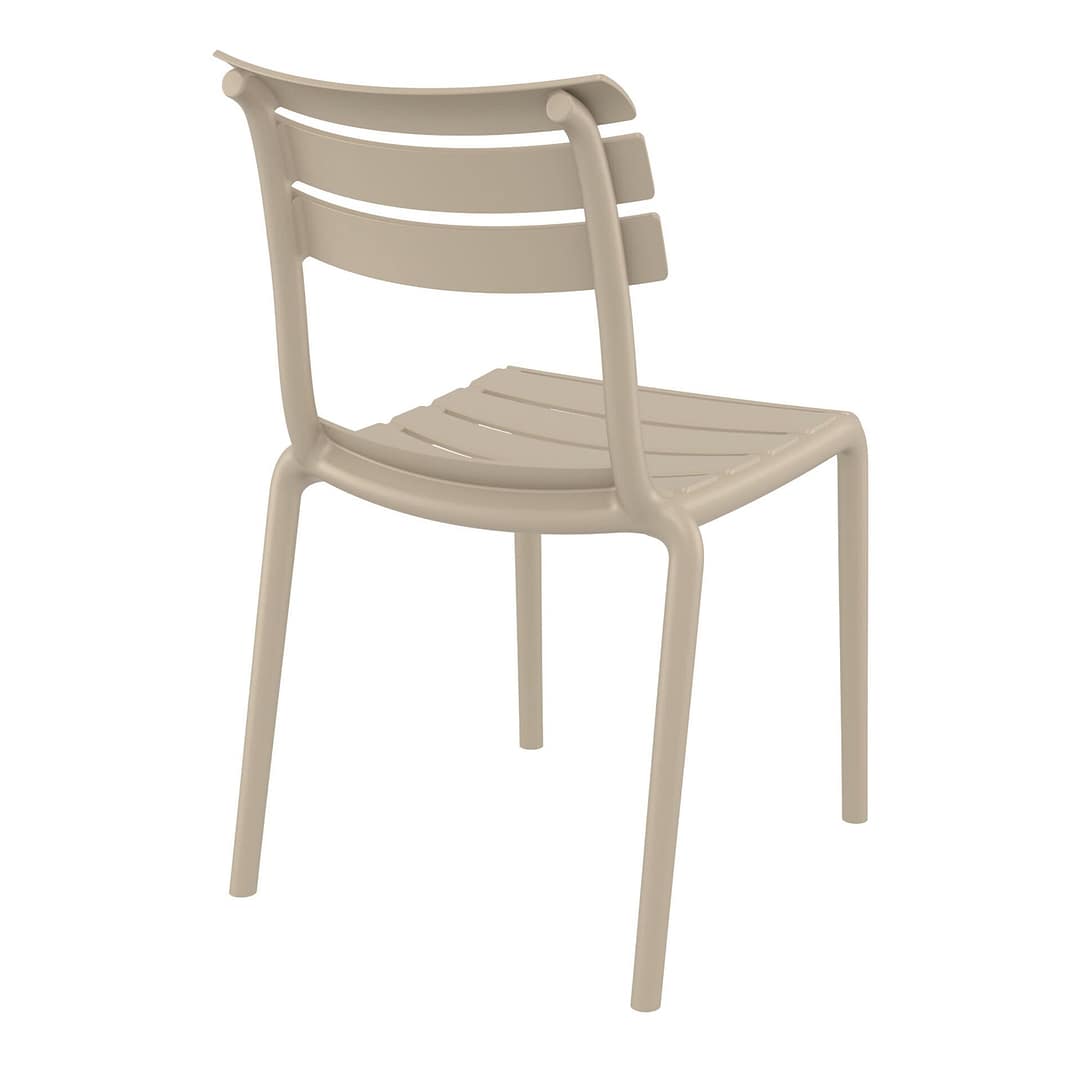 Black Furnlink Siesta Helen Stacking Chair - Durable & UV-Resistant for All-Weather Use - Image 4