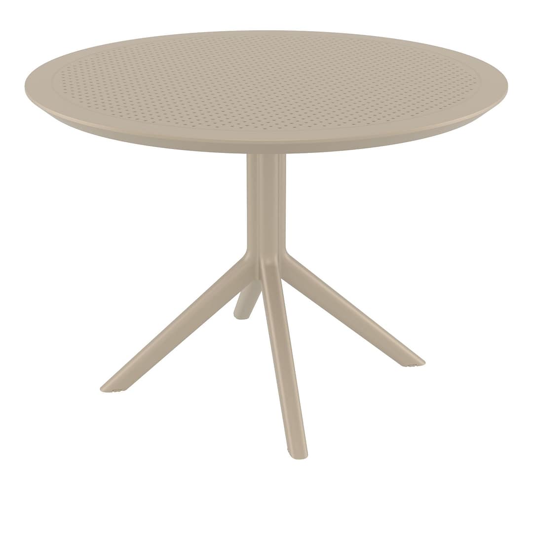 Sky Table 105 Taupe - Durable Indoor/Outdoor Dining Table by Furnlink Siesta