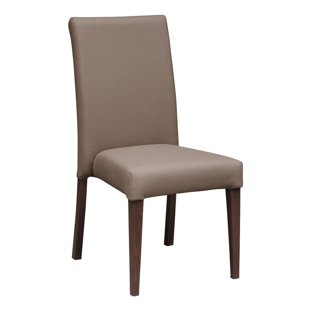 Taupe London Chair with Timber Look Legs - Sophisticated Seating for Commercial Spaces
