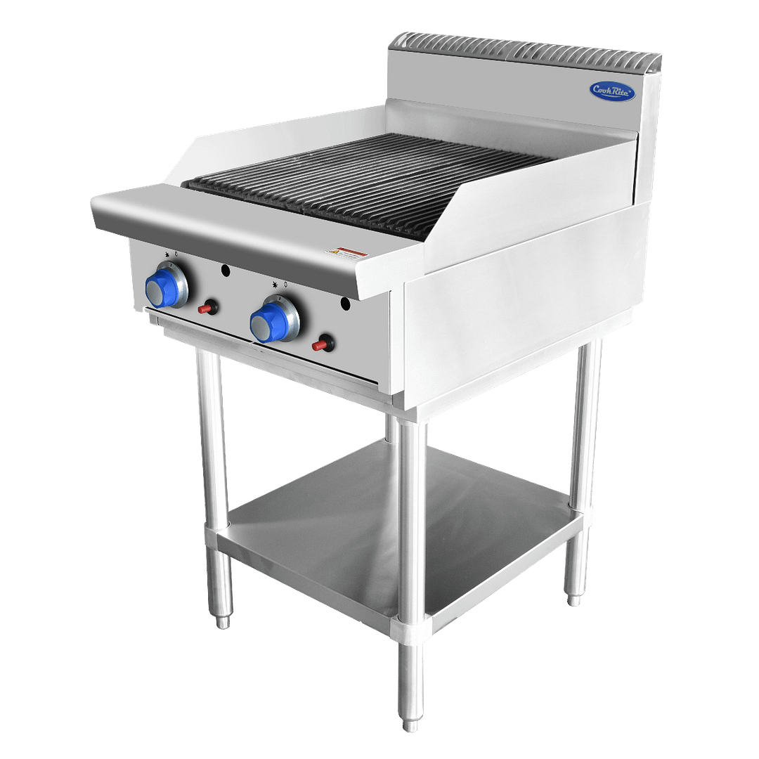 CookRite AT80G6C-F Radiant Char Grill – 600mm 2 Burner Natural Gas Commercial Unit