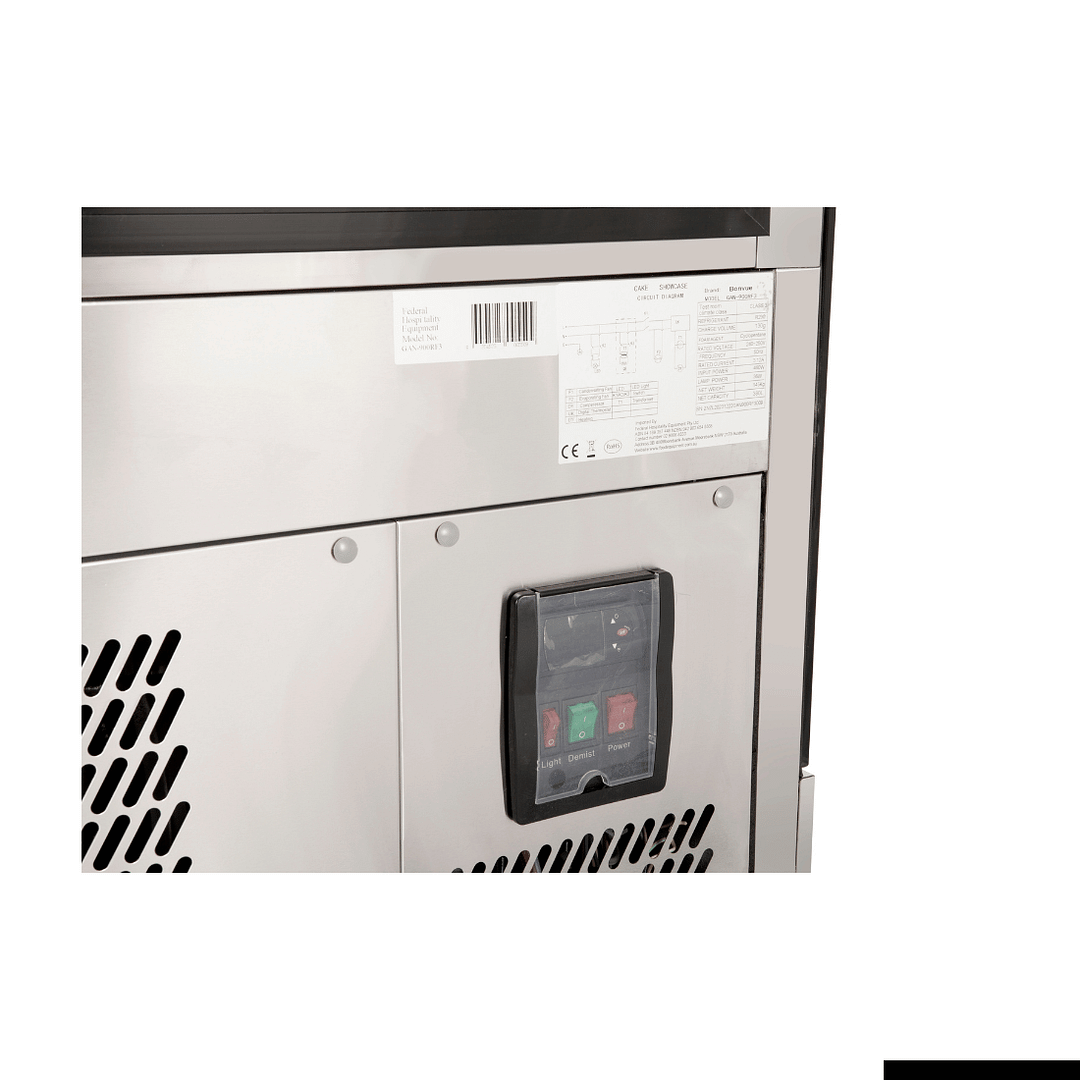 Bonvue GAN-900RF3 Cake Display – 3 Shelves, Heated Glass | Bakery Fridge - Image 7