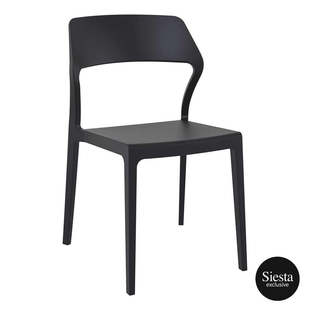 Siesta Snow Chair - Black - Timeless Style for Restaurants & Cafés