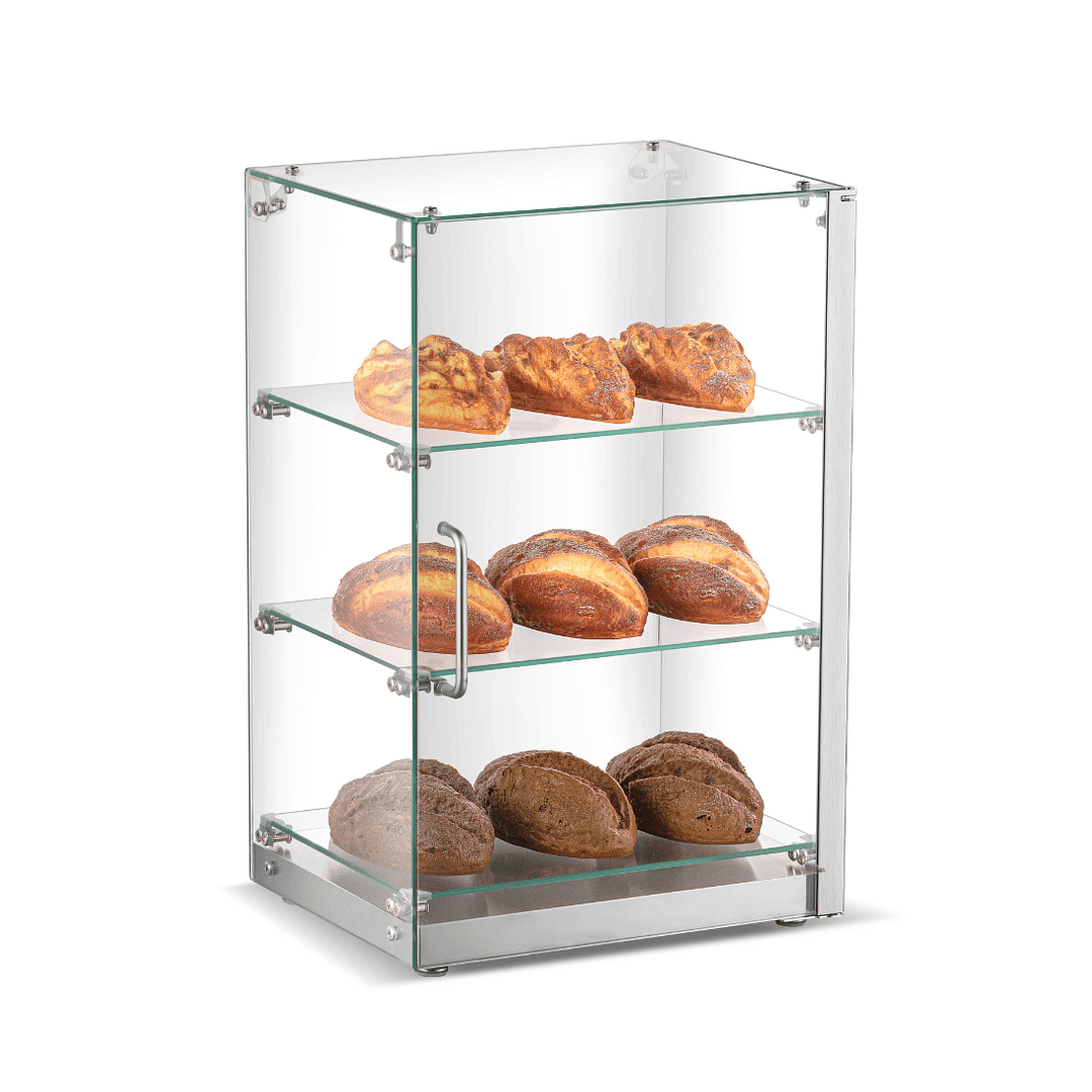 Bonvue ADG-60 60L Ambient Benchtop Display with Stainless Steel Base & Tempered Glass