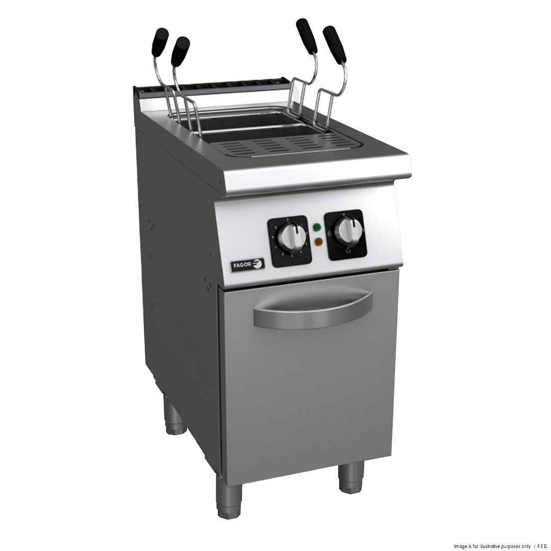 Fagor CP-E7126 electric pasta cooker with 2 stainless baskets