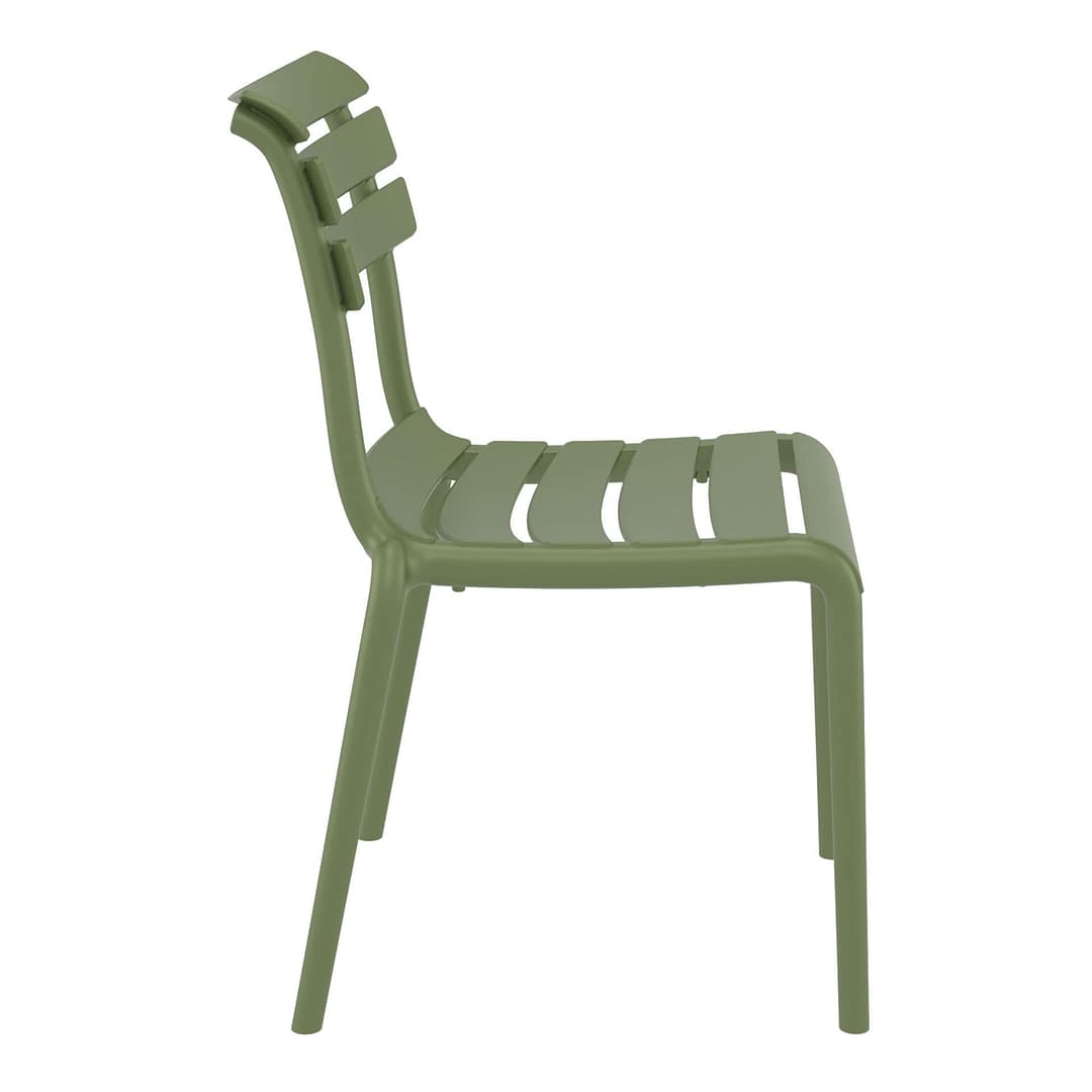 Black Furnlink Siesta Helen Stacking Chair - Durable & UV-Resistant for All-Weather Use - Image 2