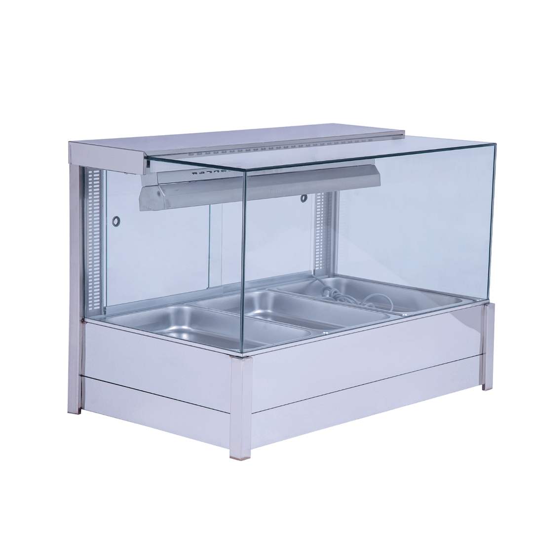 Bonvue BM11SC square countertop wet and dry bain marie, 1055mm wide, 2194W, stainless steel, 35–85°C – Australia